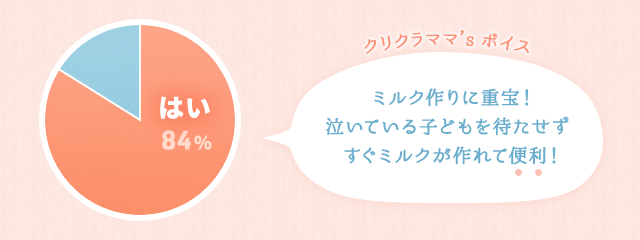 赤ちゃんのミルク作りにクリクラのお水を使ってる？